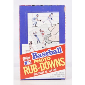 1984 Topps Rub-Downs Baseball Wax Box (Reed Buy)
