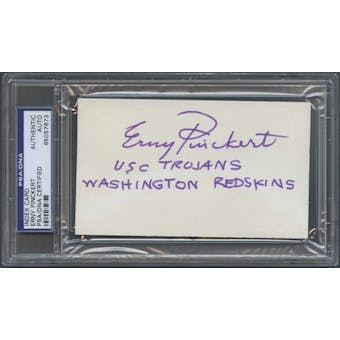 Erny Pinckert Autograph (Index Card) PSA/DNA Certified *7673
