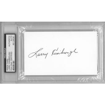 Larry Kimbrough Autographed Index Card (PSA) *6061