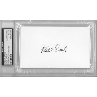 Bill Cash Autographed Index Card (PSA) *6064