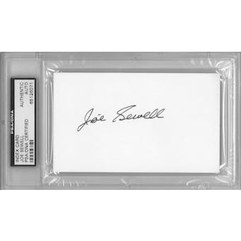 Joe Sewell Autographed Index Card (PSA) *6071