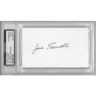 Joe Sewell Autographed Index Card (PSA) *6072