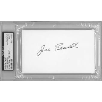 Joe Sewell Autographed Index Card (PSA) *6073
