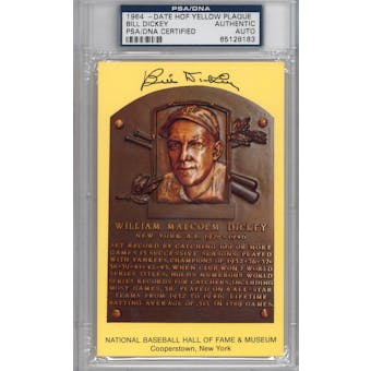 Bill Dickey Autographed HOF Plaque (PSA) *6183 Baseball Hall of Fame