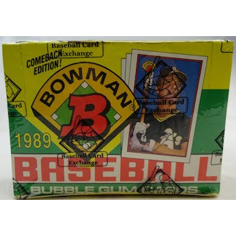 1989 Bowman Baseball Wax Box (BBCE) (FASC) (Reed Buy)