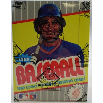 1989 Fleer Baseball Wax Box (BBCE) (FASC) 90262 (Reed Buy)
