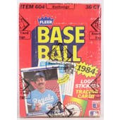 1984 Fleer Baseball Wax Box (BBCE) (Reed Buy)