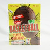 1990/91 Fleer Basketball Wax Box (BBCE) (FASC)