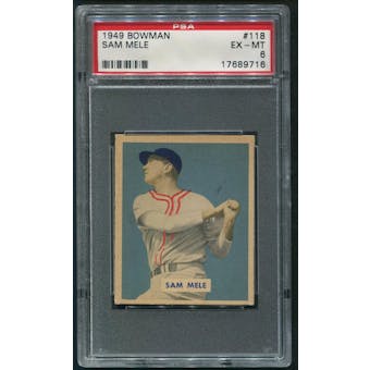 1949 Bowman Baseball #118 Sam Mele Rookie PSA 6 (EX-MT)