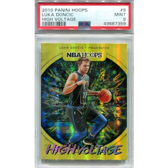 2019/20 Panini Hoops High Voltage #9 Luka Doncic PSA 9 *7359 (Reed Buy)