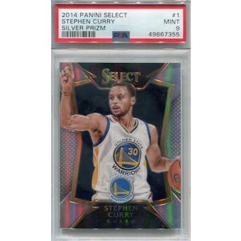 2014/15 Panini Select Silver Prizm #1 Stephen Curry PSA 9 *7355 (Reed Buy)