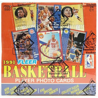 1991/92 Fleer Series 1 Basketball Jumbo Box (BBCE) (Reed Buy)