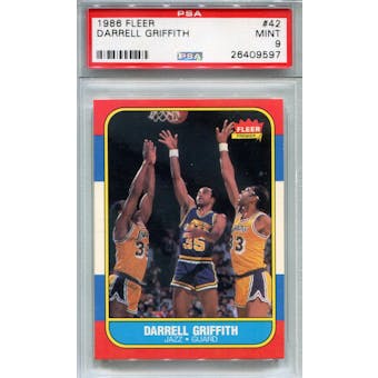 1986/87 Fleer Basketball #42 Darrell Griffith PSA 9 (Mint) *9597 (Reed Buy)