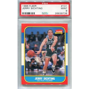 1986/87 Fleer Basketball #101 Jerry Sichting PSA 9 (Mint) *9738 (Reed Buy)