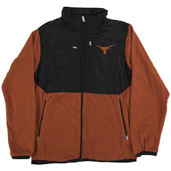 Texas Longhorns NCAA Poly Dobby Full Zip Polar Fleece Jacket (Adult M)
