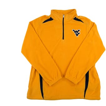 West Virginia Mountaineers Genuine Stuff Gold 1/4 Zip Polar Fleece Jacket (Adult L)