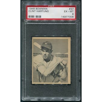 1948 Bowman Baseball #37 Clint Hartung Rookie PSA 6 (EX-MT)