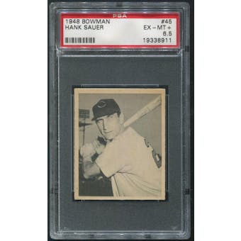 1948 Bowman Baseball #45 Hank Sauer Rookie PSA 6.5 (EX-MT+)