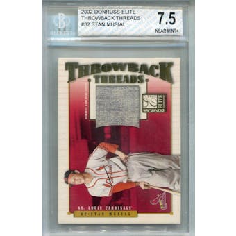 2002 Donruss Elite Throwback Threads #32 Stan Musial #/100 BGS 7.5 *0103 (Reed Buy)