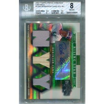 2007 Topps Triple Threads Emerald #126B Robinson Cano Autograph #/50 BGS 8 *0904 (Reed Buy)