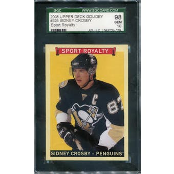 2008 Upper Deck Goudey #325 Sidney Crosby SGC 98 *5029 (Reed Buy)