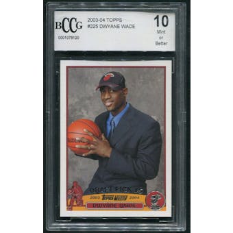 2003/04 Topps Basketball #225 Dwayne Wade Rookie BCCG 10