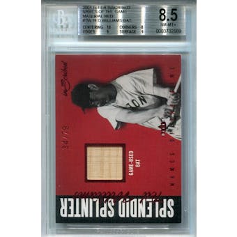 2004 Fleer Inscribed Names of the Game Material Red #TW Ted Williams Bat #/79 BGS 8.5 (Reed Buy)