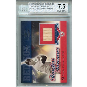 2002 Donruss Classics Timeless Treasures #5 Ted Williams Crown Bat #/42 BGS 7.5 *3100 (Reed Buy)