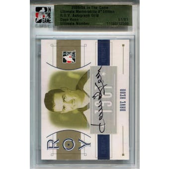 2005/06 In the Game Ultimate Memorabilia ROY Autograph Gold Dave Keon 1/1 (Reed Buy)