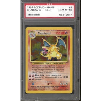 Pokemon Base Set Unlimited Charizard 4/102 PSA 10 GEM MINT (Vintage Case)