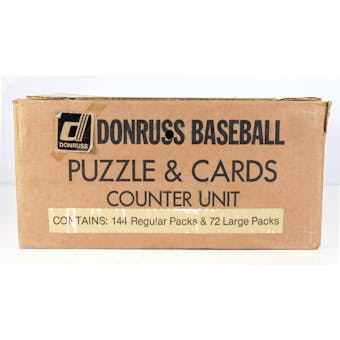 1986 Donruss Baseball Display (144 wax packs/72 large packs) (Factory Sealed) (Reed Buy)