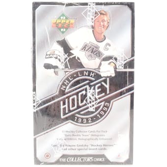 1992/93 Upper Deck Low Number Hockey Hobby Box (Reed Buy)