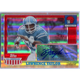 2005 Topps All American Autographs Chrome Refractors #ALT Lawrence Taylor #/55 (Reed Buy)