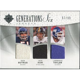 2009 Ultimate Collection Generations Butkus/Ham/Taylor/Lewis/Willis/Curry #/99 (cert doesn't match) (Reed Buy)