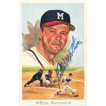 Eddie Mathews Milwaukee Braves Autographed Perez-Steele Celebration JSA KK52208 (Reed Buy)