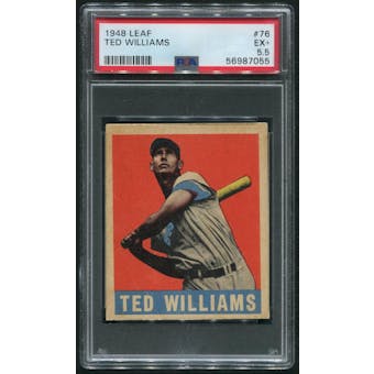 1948 Leaf Baseball #76 Ted Williams PSA 5.5 (EX+)
