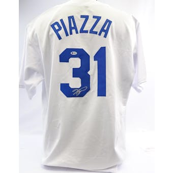 Mike Piazza Autographed Los Angeles Dodgers Custom Jersey BAS L16273 (Reed Buy)