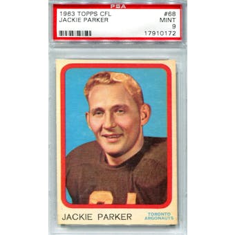 1963 Topps CFL #68 Jackie Parker (Mississippi St.) PSA 9 *0172 (Reed Buy)