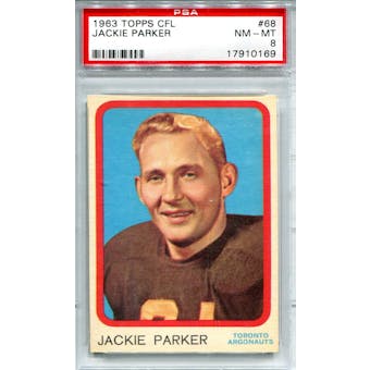 1963 Topps CFL #68 Jackie Parker (Mississippi St.) PSA 8 *0169 (Reed Buy)