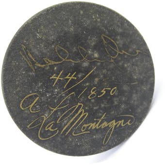 Bobby Orr/Armand LaMontagne Autographed Wooden Puck #/1850 JSA KK52825 (Reed Buy)