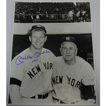 Mickey Mantle Autographed New York Yankees with Casey Stengel 11x14 Photo (No. 7) JSA BB42550 (Reed Buy)