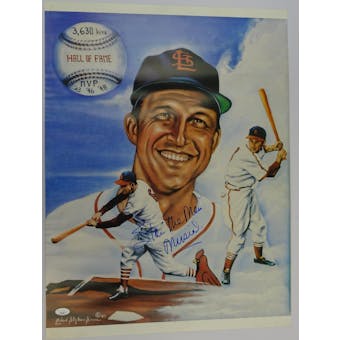 Stan Musial Autographed St. Louis Cardinals 18x24 Poster (wrinkled) JSA KK52849 (Reed Buy)