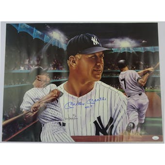 Mickey Mantle New York Yankees Autographed 18x24 Poster (No. 7)(wrinkled) JSA BB42570 (Reed Buy)