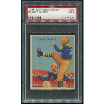 1935 National Chicle Football #24 Clarke Hinkle Rookie PSA 7 (NM)