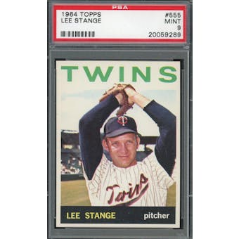 1964 Topps #555 Lee Stange PSA 9 *9289 (Reed Buy)
