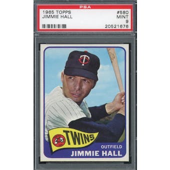 1965 Topps #580 Jimmie Hall PSA 9 *1676 (Reed Buy)
