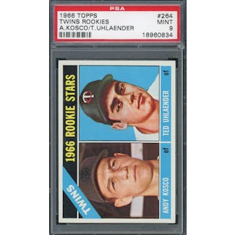 1966 Topps #264 Twins Rookies PSA 9 *0834 (Reed Buy)