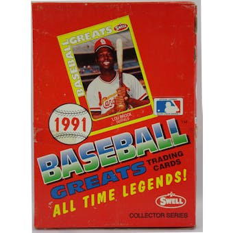 1991 Swell Baseball Greats Baseball Wax Box (Reed Buy)