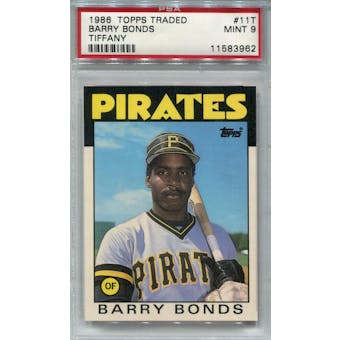 1986 Topps Traded Tiffany #11T Barry Bonds RC PSA 9 *3962 (Reed Buy)