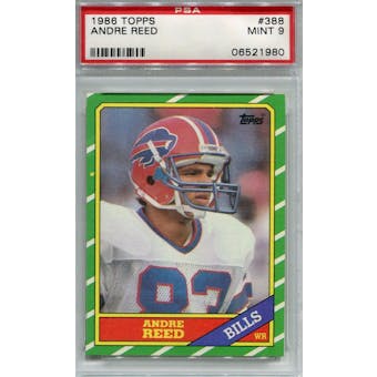 1986 Topps #388 Andre Reed RC PSA 9 *1980 (Reed Buy)